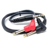 DRUT 1m 6.35mm 1/4" Stereo Jack to 2 x Mono Jacks Audio Cable Lead