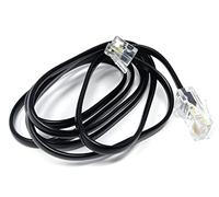 DRUT 1m Flat RJ11 to RJ45 Male to Male 4 wire Broadband, Modem Cable Lead 3.3ft Black