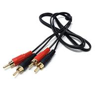 DRUT 1m RCA to RCA Phono Twin Jack to Jack Stereo Audio Cable Lead Cord Compatible With CD/DVD/Amplifier/Hifi/DJ Mixer/Turntable (3ft, Black Gold Connectors)