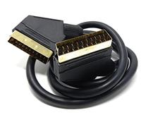 DRUT 1m Scart to Scart Cable Lead, 21 Pin Male to Male (Plug to Plug) RGB Cord for TV, VCR, DVD Player Gold Plated (3ft)