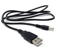 DRUT 1m USB to 1.3mm x 3.5mm DC Power Cable Lead 5v 2.1A 2100mA (3.3ft, Black)