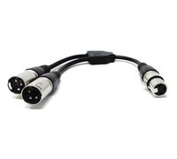 DRUT 1pcs 25cm 1 x XLR Socket to 2 x XLR Plug XLR Splitter, 1 x Male to 2 x Female Adapter Cable Lead