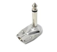 DRUT 1pcs. 6.35mm Mono 1/4 90 Degree Right Angle TS, Soldering Plug, Flat Pancake Style, DIY, Audio Connector Adapter