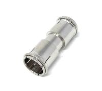 DRUT 1pcs. F-Type Plug to Plug (Male to Male) Coupler Joiner Satellite Link Connector Adapter (Silver)