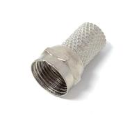 DRUT 1pcs F-Type Twist-On Male Connectors Plugs For 6.5mm Coaxial Aerial | RG6 Cable, Adapter (Silver)