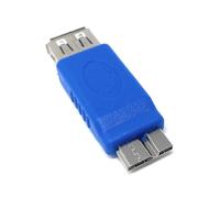 DRUT 1pcs Micro B Male 10 pin to USB 3.0 A SuperSpeed Female Socket Cable Adapter (Blue)