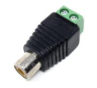 DRUT 1pcs. RCA Female Plug TO Screw Terminal Video AV Balun Adapter (Black/Green)