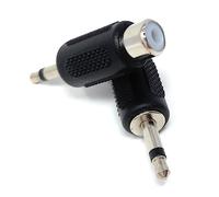 DRUT 1pcs RCA Phono Socket to 3.5mm Mono Jack Plug, Audio Video Adapter