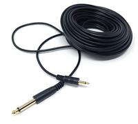 DRUT 20m 3.5mm MONO Jack to 6.35mm MONO Jack Plug Audio TS Coax Cable Lead Male to Male Gold Flashed Ends 65ft