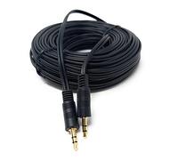 DRUT 20m 3.5mm to 3.5mm Stereo Audio AUX Cable Gold Connectors, Small 3 pin Jack to Jack Speaker Lead 65ft Black