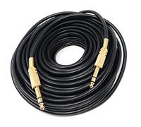 DRUT 20m 6.35mm Male to 6.35mm Male Stereo Audio Cable, 1/4" TRS Connectors For Professional Music Instruments & Home Audio 65ft Black Gold Connectors