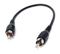 DRUT 25cm Single RCA Phono Cable, Male to Male Short Link Lead | Very short phono lead for linking stacked hi-fi units, subwoofer links and digital coax