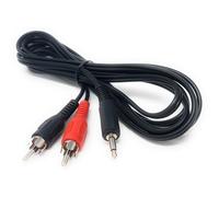 DRUT 2m 3.5mm Mono Jack Plug to 2 x RCA Phono Plugs Audio AUX Cable Lead 6.5ft