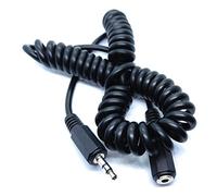 DRUT 2m 3.5mm Stereo Jack to 3.5mm Socket Headphone, Speaker, HI-FI Extension Coiled Cable Lead (6,5ft)