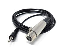 DRUT 2m 3 Pin XLR Socket to 3.5mm Stereo Jack Plug for Microphone, Music Instruments, musicians, podcasters, video creators Lead Cable 6.5ft