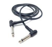 DRUT 2m 6.35mm to 6.35mm Right Angle 90 Degree Jack Audio Mono Guitar