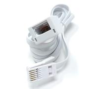 DRUT 2m BT Telephone Extension Cable Lead Wire, 6-pin Core (631a) BT Male to BT Female, Jack to Socket, Flat Cable for Home Office Phone