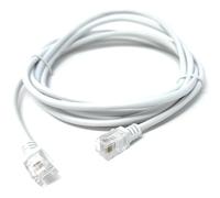 DRUT 2m RJ11 to RJ11 ADSL 2 High Speed Broadband Modem Telephone Cable Transmits Data Up to 100 Mbits/sec, 26 AWG Supports Analogue or Digital (DSL/ISDN) Applications (6.5ft, White)