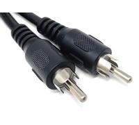 DRUT 2m Single RCA Phono Cable, Plug to Plug, Male to Male | Mono phono lead for subwoofers, turntables, amplifiers and hi-fi in home and studio setups; 6.5ft