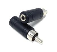 DRUT 2pcs. 3.5mm Mono Jack Socket to RCA Phono Socket Plug Audio Cable