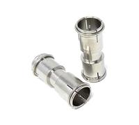 DRUT 2pcs. F-Type Plug to Plug (Male to Male) Coupler Joiner Satellite Link Connector Adapter (Silver)