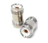 DRUT 2pcs. UHF PL-259 Female to UHF PL-259 Female Coaxial Adaptor Connector, Coupler Joiner, Gender Changer for CB Ham Radio Antenna