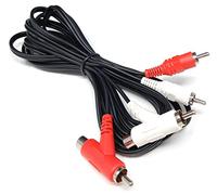 DRUT 3m 2 Way Twin 2 x RCA Phono Plug to Plug, Stackable Y Splitter Lead On One End Two Female RCA Connectors Adapter Cable 10ft