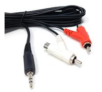 DRUT 3m 3.5mm mini Stereo Jack Plug to 2x Stackable Male & Female RCA Phono Plugs Audio Lead Cable 10ft