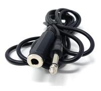 DRUT 3m 6.35mm 1/4" Mono Jack Plug to Socket Extension Male to Female Audio Cable Lead for Guitar, Speaker, Amp, Music instruments (10ft, Black)
