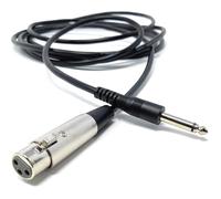 DRUT 3m 6.35mm Mono Jack Plug to XLR Socket Female Microphone, Mic, Music Instruments, Audio Cable, TS (1/4 inch) Lead 10ft