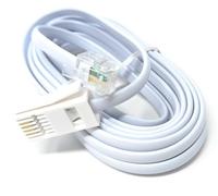 DRUT 3m BT to RJ11 4 Wire (431A) Male to Male UK Telephone Modem Lead Cable (10ft. White)