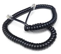 DRUT 3m Coiled RJ10 RJ9 RJ22 4P4C 4 PIN Telephone Handset Curly Lead Cable 10ft Black