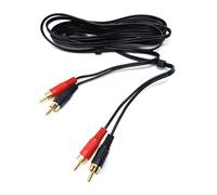 DRUT 3m RCA to RCA Phono Twin Jack to Jack Stereo Audio Cable Lead Cord Compatible With CD/DVD/Amplifier/Hifi/DJ Mixer/Turntable 10ft Black Gold Connectors
