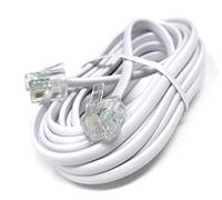 DRUT 3m RJ11 to RJ11 Telephone Landline Cable ADSL (6P4C) Flat Lead High Speed BT Internet Broadband Male to Male Router, Modem, Phone Extension Wire 10ft