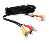 DRUT 3m Triple 3 x RCA to RCA Phono Plugs to Plugs Composite, Audio Video Male to Male Cable Lead Nickel Contacts (10ft.)