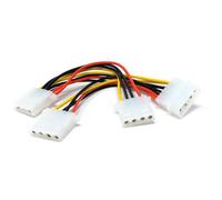 DRUT 4 Pin LP4 Molex Power Splitter Cable - 1 to 3 Internal PC Power S