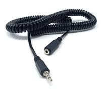 DRUT 4m 3.5mm Stereo Jack to 3.5mm Socket Headphone, Speaker, HI-FI Extension Coiled Cable Lead 13ft