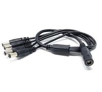 DRUT 5.5mm to 2.1mm DC Power Splitter Lead Adapter 12V PSU to LED, CCTV Camera Cable (4 Way)