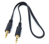 DRUT 50cm short 3.5mm to 3.5mm Stereo Audio AUX Cable Gold Connectors, Small 3 pin Jack to Jack Speaker Lead 1.6ft Black