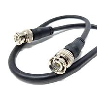 DRUT 50cm short BNC to BNC Cable Lead, Coaxial RG59/RG59U 75ohm for CCTV Video Camera, Male to Male Plugs 1.6ft