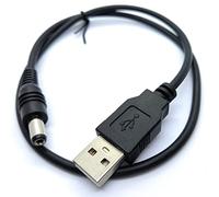 DRUT 50cm USB to 2.1mm x 5.5mm 2.0 5v 2A 2000mA DC Power Cable 1,6ft