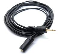 DRUT 5m 3.5mm Mono Jack to 3.5mm Socket Extension Cable Gold Connectors, Male Plug to Female Socket 16.5ft