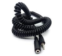 DRUT 5m 3.5mm Stereo Jack to 3.5mm Socket Headphone, Speaker, HI-FI Extension Coiled Cable Lead 16.5ft