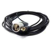DRUT 5m 3-Pin Male XLR to RCA Phono Single Plug Cable for HiFi Audio, Music Instruments, Mixer, Microphone Lead, Cable, Gold Plated 16.5ft