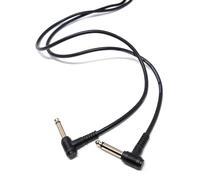 DRUT 5m 6.35mm 1/4" TS Mono Jack to Jack Plug Lead for Guitar, Amplifiers, Music Instruments, Speakers, Microphone Cable Dual Right Angle, Black 16.5ft