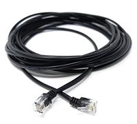 DRUT 5m RJ11 to RJ11 ADSL 2 High Speed Broadband Modem Telephone Cable Transmits Data Up to 100 Mbits/sec, 26 AWG Supports Analogue or Digital (DSL/ISDN) Applications 16.5ft Black