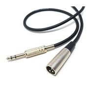 DRUT 5m Stereo 6.35mm Jack to XLR Male 3 Pin Screened, Balanced, Flexible Audio Cable XLR Male to 1/4 TRS Stereo Cord for Pro HiFi, Guitar, Music Instrument, Microphone Lead 16.5ft