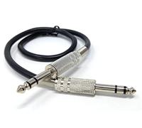 DRUT 6.35mm TRS Jack Stereo Cable, 0.5m/1.6ft, Nickel Connectors