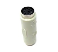 DRUT 6 Pin Mini Din Socket (Female to Female) Audio Video Adapter Coupler, Gender Changer