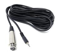 DRUT 6m 3 Pin XLR Socket to 3.5mm Stereo Jack Plug for Microphone, Music Instruments, musicians, podcasters, video creators Lead Cable 20ft